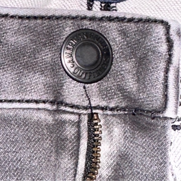 American Eagle Outfitters Hi-Rise Jegging Super Stretch Charcoal Jeans 0 Long - Picture 5 of 13